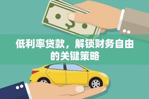 泸定低利率贷款，解锁财务自由的关键策略