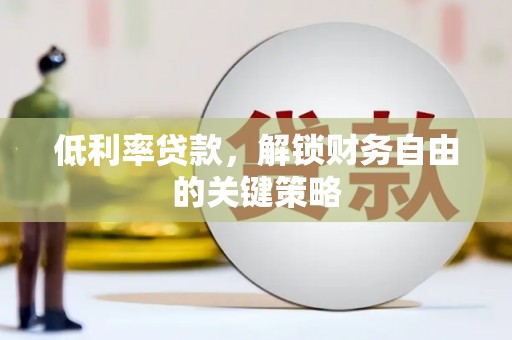 泸定低利率贷款，解锁财务自由的关键策略