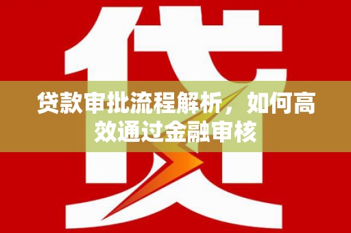 泸定贷款审批流程解析，如何高效通过金融审核