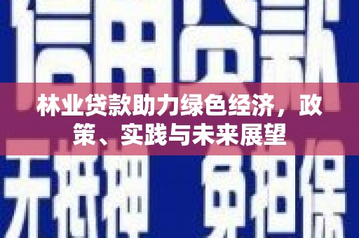 泸定林业贷款助力绿色经济，政策、实践与未来展望