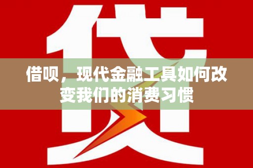 泸定借呗，现代金融工具如何改变我们的消费习惯