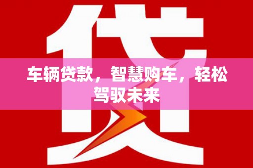 泸定车辆贷款，智慧购车，轻松驾驭未来